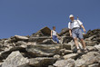 bergsteigen abstieg
