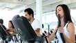 People exercising at a gym