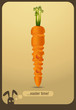 decorated carrot - easter time - vector