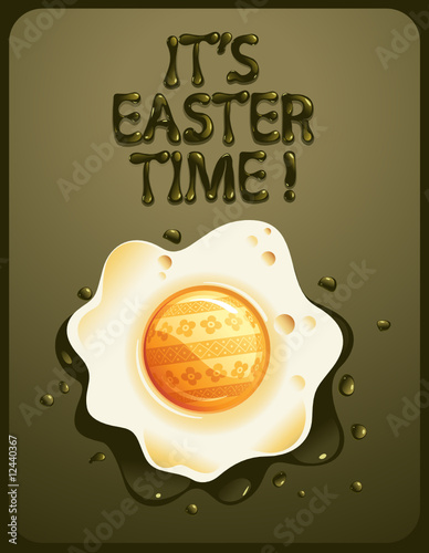 Vector: Easter egg - greeting card - vector Easter egg - greeting card - vector