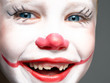 red nose and smile