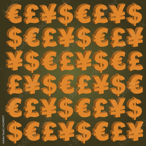 currency symbols vector. money, symbol, 3D