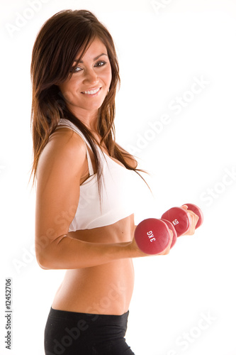 Photo: Beautiful young brunette working out Beautiful young brunette working out