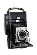 ancien appareil photo sur fond blanc.
