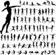 79 women`s silhouettes