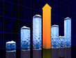 Business graph. Success concept. Hi-res 3d rendering.