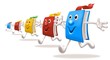 Illustration: libri in corsa libri in corsa