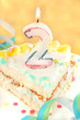slice second birthday cake