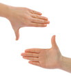 Frame made of hands