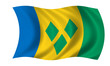 st. vincent und die grenadinen fahne flag