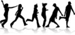 People silhouette -women men