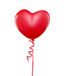 Red balloon in form of hearts
