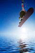 Airborn snowboarder