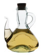 Glass jug with white wine vinegar isolated on white Glass jug with white wine vinegar isolated on white