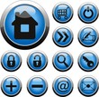 vector web button in aqua style
