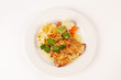 Seelachsfilet mit Kartoffelgratin