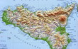 Carta geografica della Sicilia