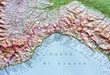 Carta geografica della Liguria