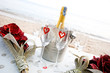 Champagne at the beach.