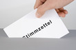 Photo: Stimmzettel Stimmzettel