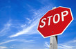 High clouds in the sky and roadsign