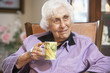 Senior woman reading book