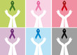 Hands holding up ribbon