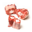 Ox tail chuncks isolated on a white studio background. Ox tail chuncks isolated on a white studio background.