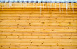 Icicles hanging from roof