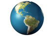 Isolated earth globe