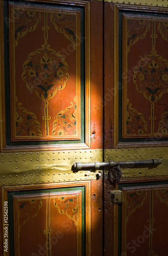 Photo: Painted door ligth playing Painted door ligth playing