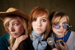 Three Young Girls with Microphone