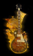 Burning electric guitar