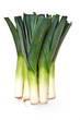 Dwarf leeks  isolated on a white studio background.