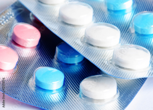 Photo: close-up medical pills close-up medical pills