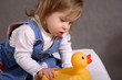 Handicapped girl with Down Syndrome