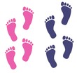 trace de pied fille garçon