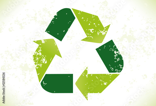 Grunge Recycling Symbol - vector file with separate grunge layer Grunge Recycling Symbol - vector file with separate grunge layer
