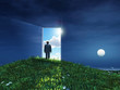 man before open door to heaven man before open door to heaven
