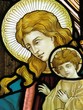 Madonna and Child, stained glass Madonna and Child, stained glass