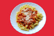 Nudel mit Tomatensoße