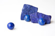 Rich blue Lapis Lazuli spheres and rough from Afghanistan Rich blue Lapis Lazuli spheres and rough from Afghanistan