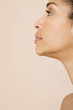 Close-up side view of a womans face