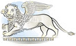 Vector: Drawing color Lion with wings - symbol of Venice, Italy Drawing color Lion with wings - symbol of Venice, Italy