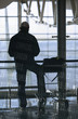 man and trolley blue