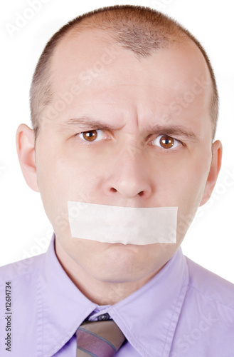 Photo: Taped mouth Taped mouth