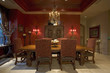 Red Accents in Traditional Dining Room