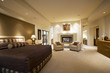 Contemporary Bedroom with Fireplace