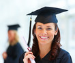 Closeup portrait of young female graduate Closeup portrait of young female graduate
