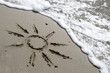 dessin sur la plage